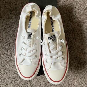 Women’s white converse shoes. Brand new